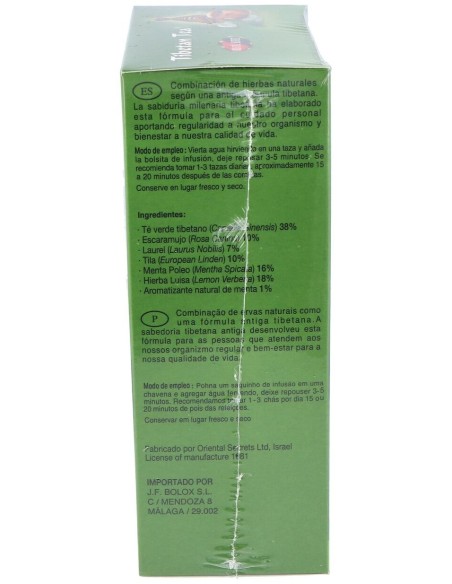 Tibetan Tea Sabor Menta 90Sbrs.