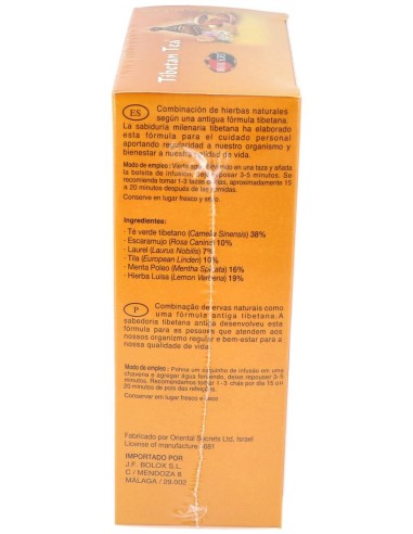 Tibetan Tea Sabor Natural 90Sbrs.