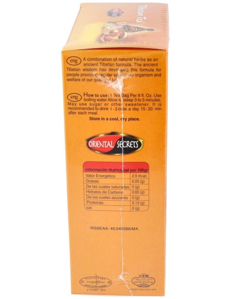 Tibetan Tea Sabor Natural 90Sbrs.
