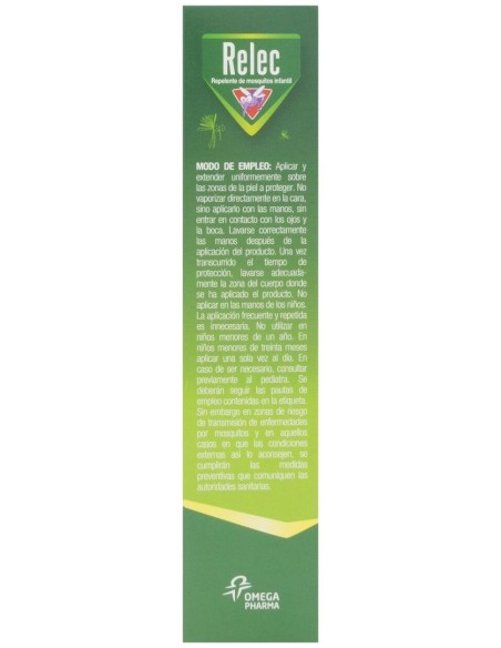 Relec Infantil +6 Meses Repelente 100Ml