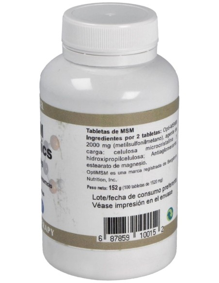 Ortocel Msm Organics 1000Mg 100Comp