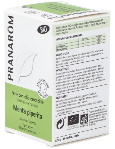 Menta Piperita Aceite Esencial En Perlas 60Perlas
