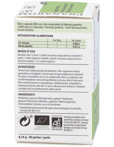 Menta Piperita Aceite Esencial En Perlas 60Perlas