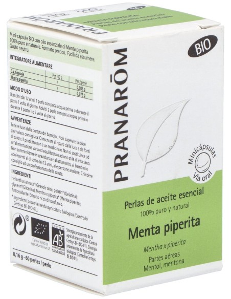 Menta Piperita Aceite Esencial En Perlas 60Perlas