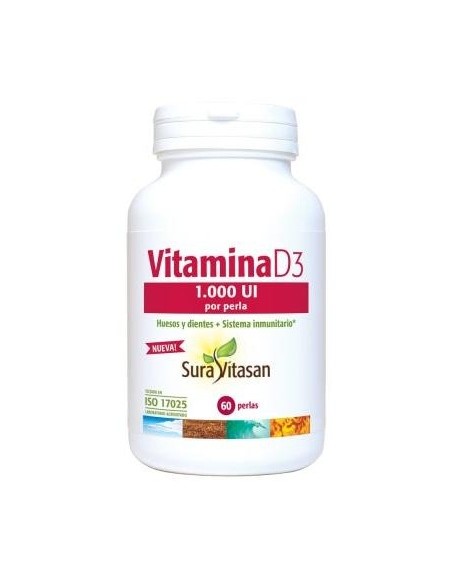 Sura Vitasan Vitamina D3 1.000Ui 120 Perlas