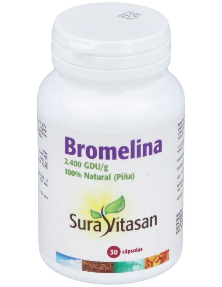 Sura Vitasan Bromelina 2.400 500Mg 30 Cápsulas