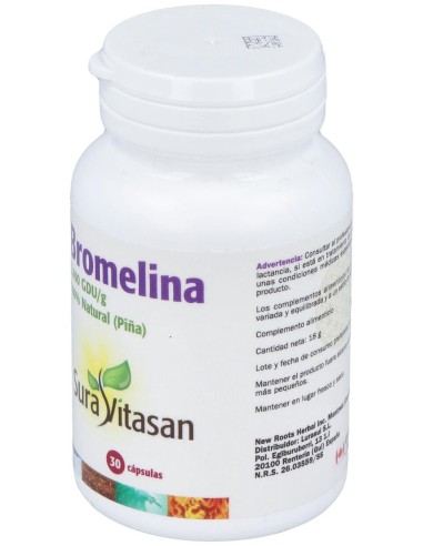 Sura Vitasan Bromelina 2.400 500Mg 30 Cápsulas