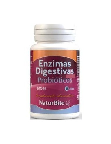 Naturbite Enzimas Digestivas + Probioticos 60Caps