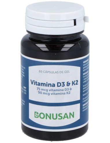 Vitamina D3 Y K2 60Perlas