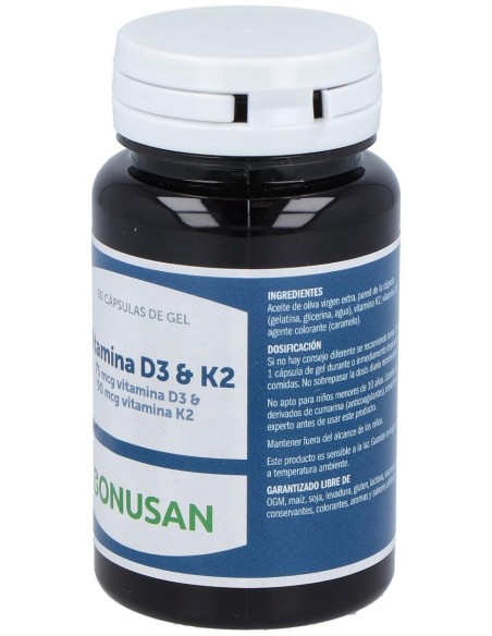 Vitamina D3 Y K2 60Perlas