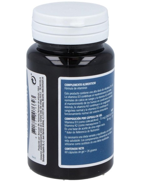 Vitamina D3 Y K2 60Perlas