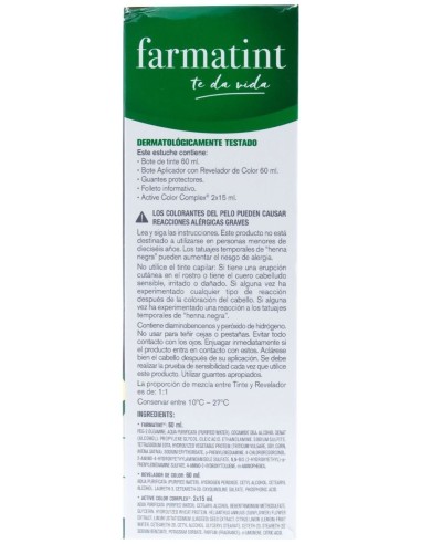 Farmatint Tinte Capilar 3N Castaño Oscuro, 1 Ud