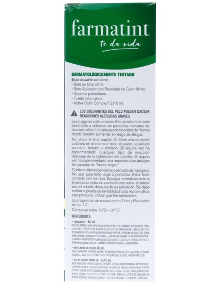 Farmatint Tinte Capilar 3N Castaño Oscuro, 1 Ud