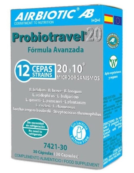 Airbiotic Probiotravel 20 30Caps