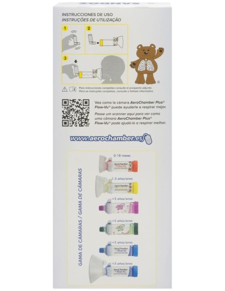 Aerochamber Plus Flow-Vu Cámara De Inhalación Infantil 1Ud