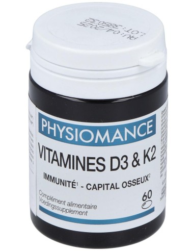 Physiomance Vitamines D3 Y K2 60Comp