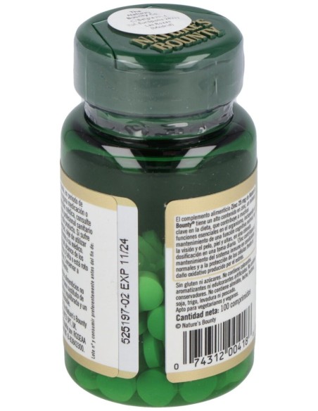 Zinc 25Mg. 100Comp.