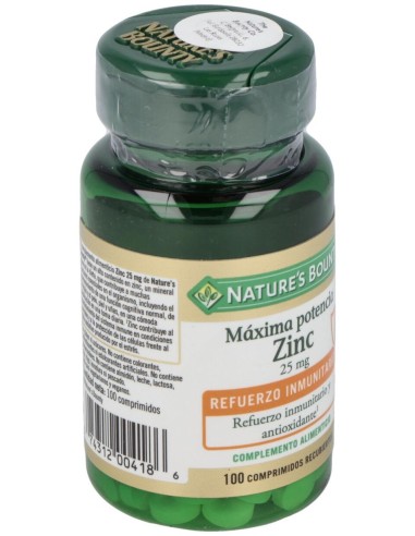 Zinc 25Mg. 100Comp.