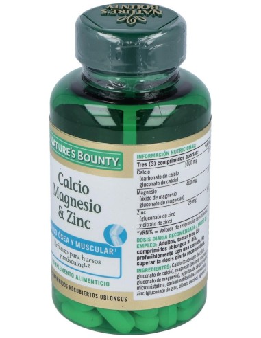 Calcio Magnesio Y Zinc 100Comp.