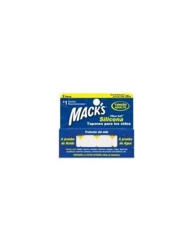 Tapon Oido Macks Silicona 4 Unidas Adulto