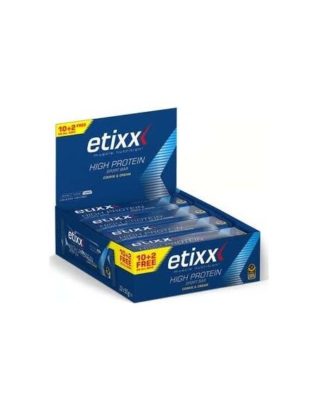Etixx Pack Barrita Hiperproteica Galleta Y Crema 12X55G