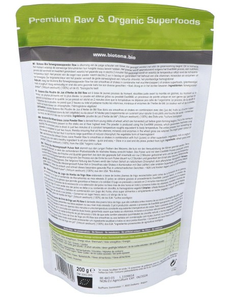 Wheat Grass Raw Jugo De Trigo 200Gr. Bio