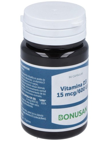 Bonusan Vitamina D3 15Mcg 90Caps