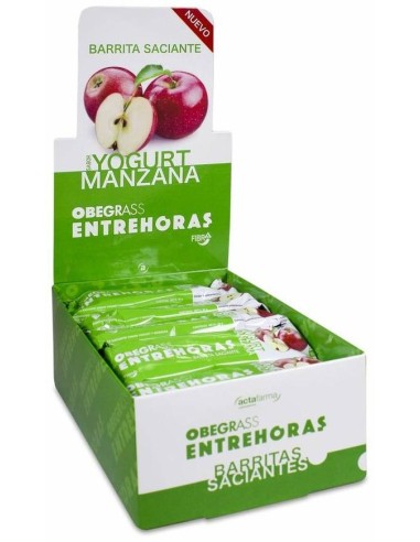 Obegrass Barritas Entrehoras Yogur Y Manzana, 20 Uds