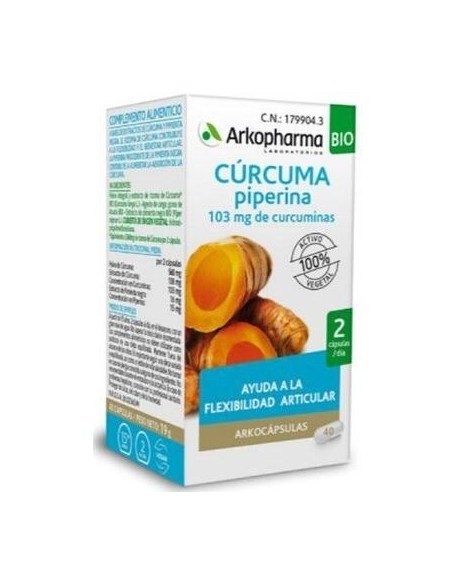 Arkopharma Arkocápsulas Cúrcuma Piperina 40Caps