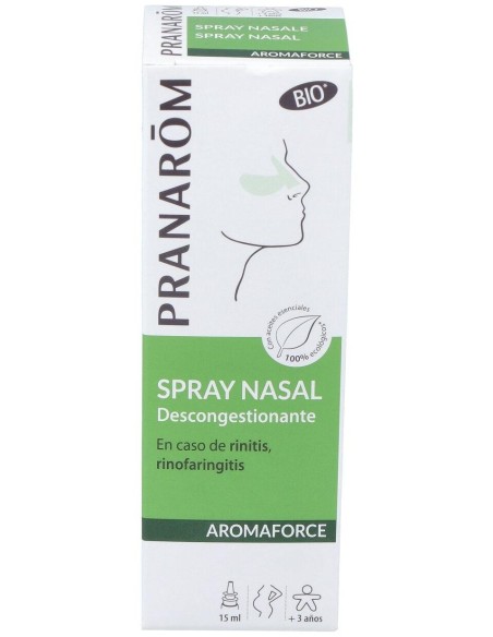Pranarom Aromaforce Spray Nasal Bio Descongestionante, 15 Ml