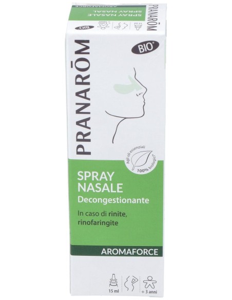 Pranarom Aromaforce Spray Nasal Bio Descongestionante, 15 Ml