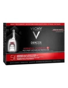 Vichy Dercos Aminexil Clinical 5 Hombre Tratamiento Antícaida, 21 Ampollas