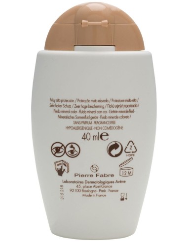 Avène Solar Fluido Mineral Color Spf50+ 40Ml
