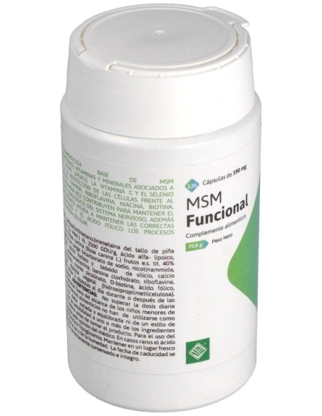 Msm Funcional 500Mg. 120Cap.