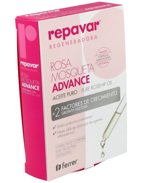 Repavar Aceite Puro De Rosa Mosqueta Advance, 15 Ml