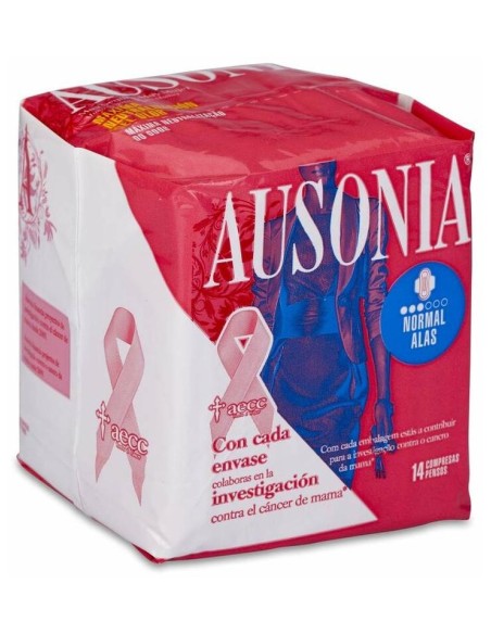 Ausonia Air Dry Compresa Normal Con Alas, 14 Uds