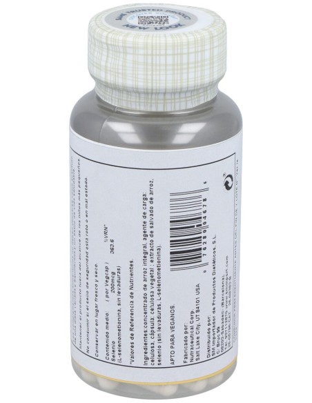 Selenium Sin Levaduras 200Mcg. 90Cap.