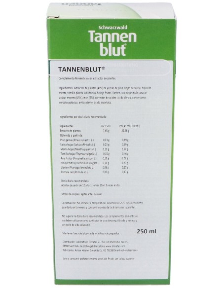 Tannenblut Bronquial Jarabe 250Ml.