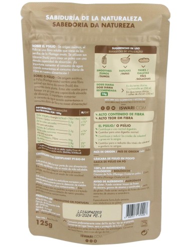 Cascara De Psyllium 125Gr. Bio