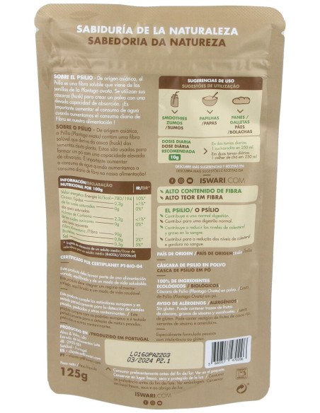 Cascara De Psyllium 125Gr. Bio
