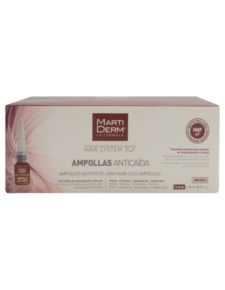 Martiderm® Hair System Ampollas Anticaída 14Amp
