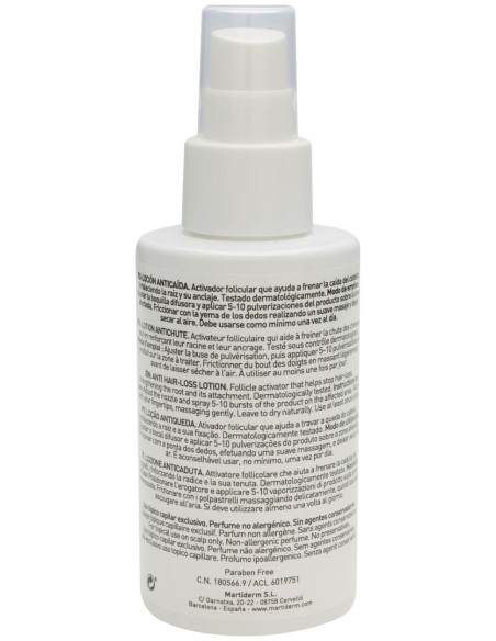 Martiderm Hair System 3Gf Loción Anticaída Unisex, 100 Ml