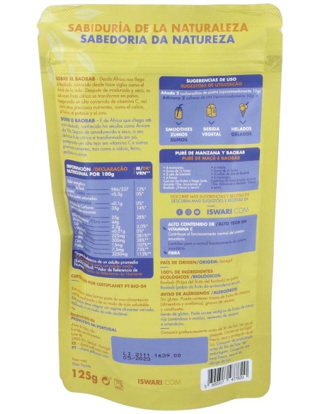 Baobab Superalimento 125Gr. Bio