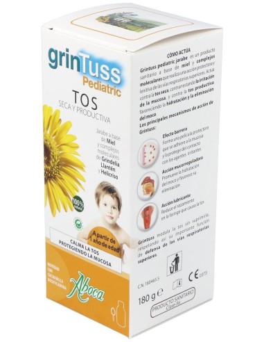 Aboca Grintuss Pediatric Tos Seca Y Productiva Jarabe 180G