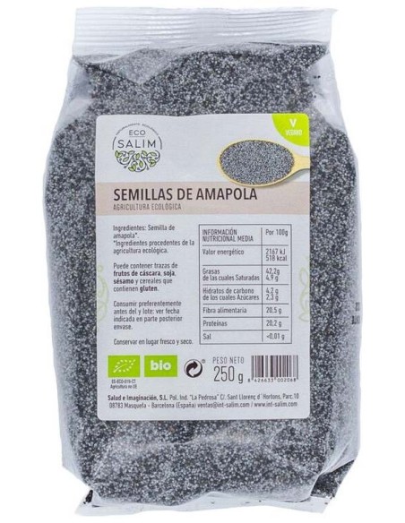 Semillas De Amapola 250Gr. Bio Vegan