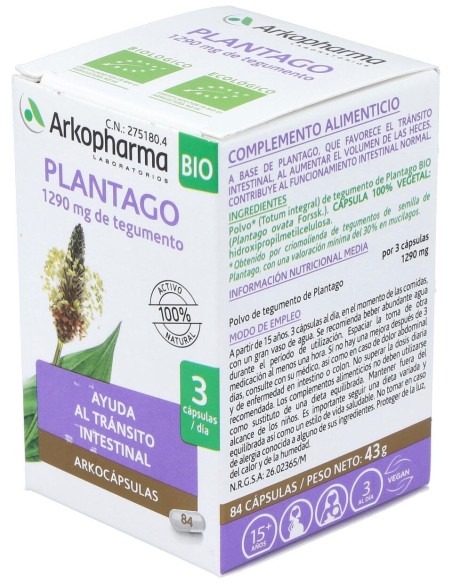 Plantago 84Arkocapsulas. Bio
