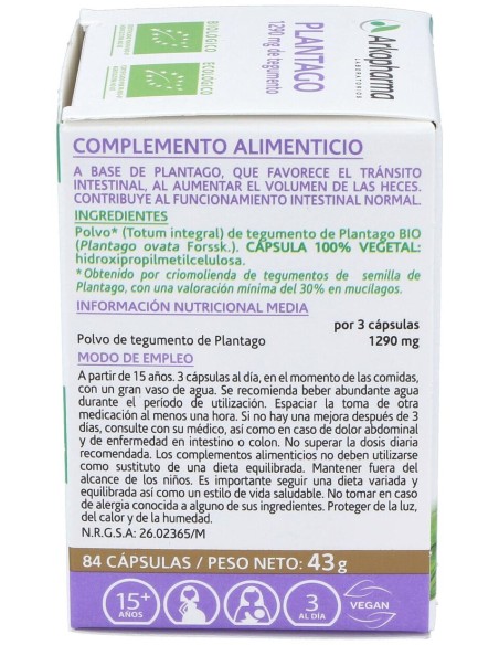 Plantago 84Arkocapsulas. Bio