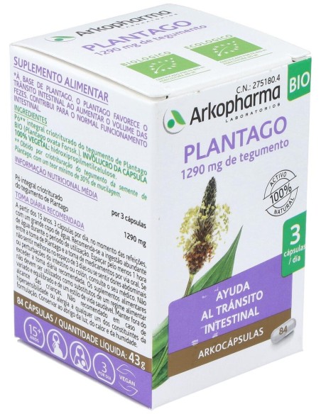 Plantago 84Arkocapsulas. Bio