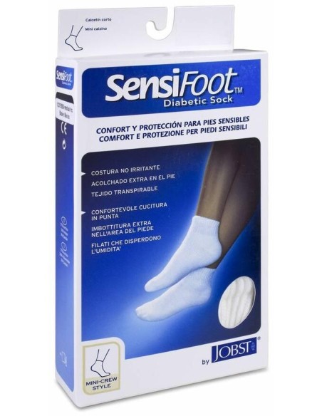 Sensifoot Calcetines Cortos Pie Diabético Compresión Normal Talla Xl, 2 Uds
