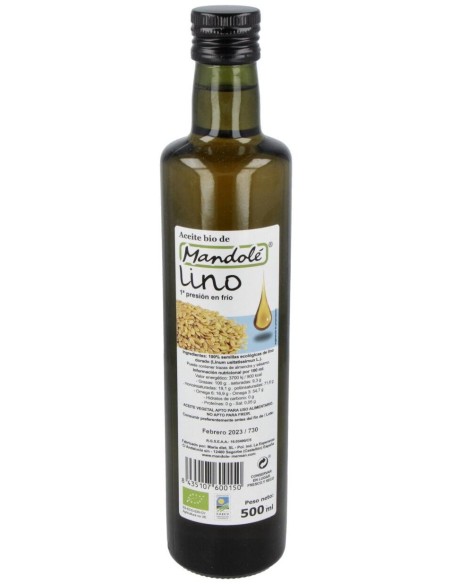 Mandole Aceite Linaza Dorado Bio 500Ml